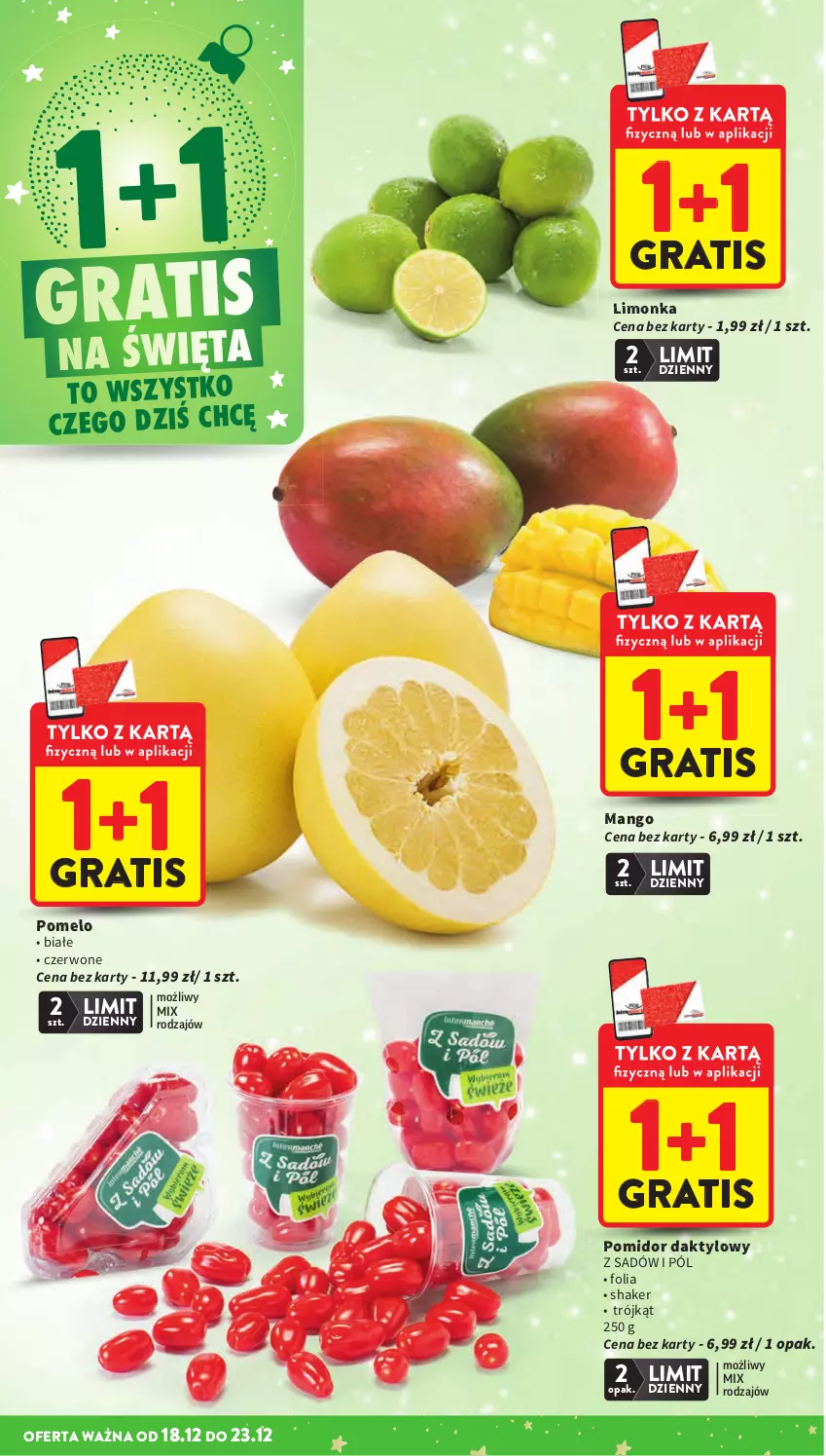 Gazetka promocyjna Intermarche - Gazetka Intermarche - ważna 18.12 do 23.12.2025 - strona 10 - produkty: Gra, Limonka, Mango, Pomelo