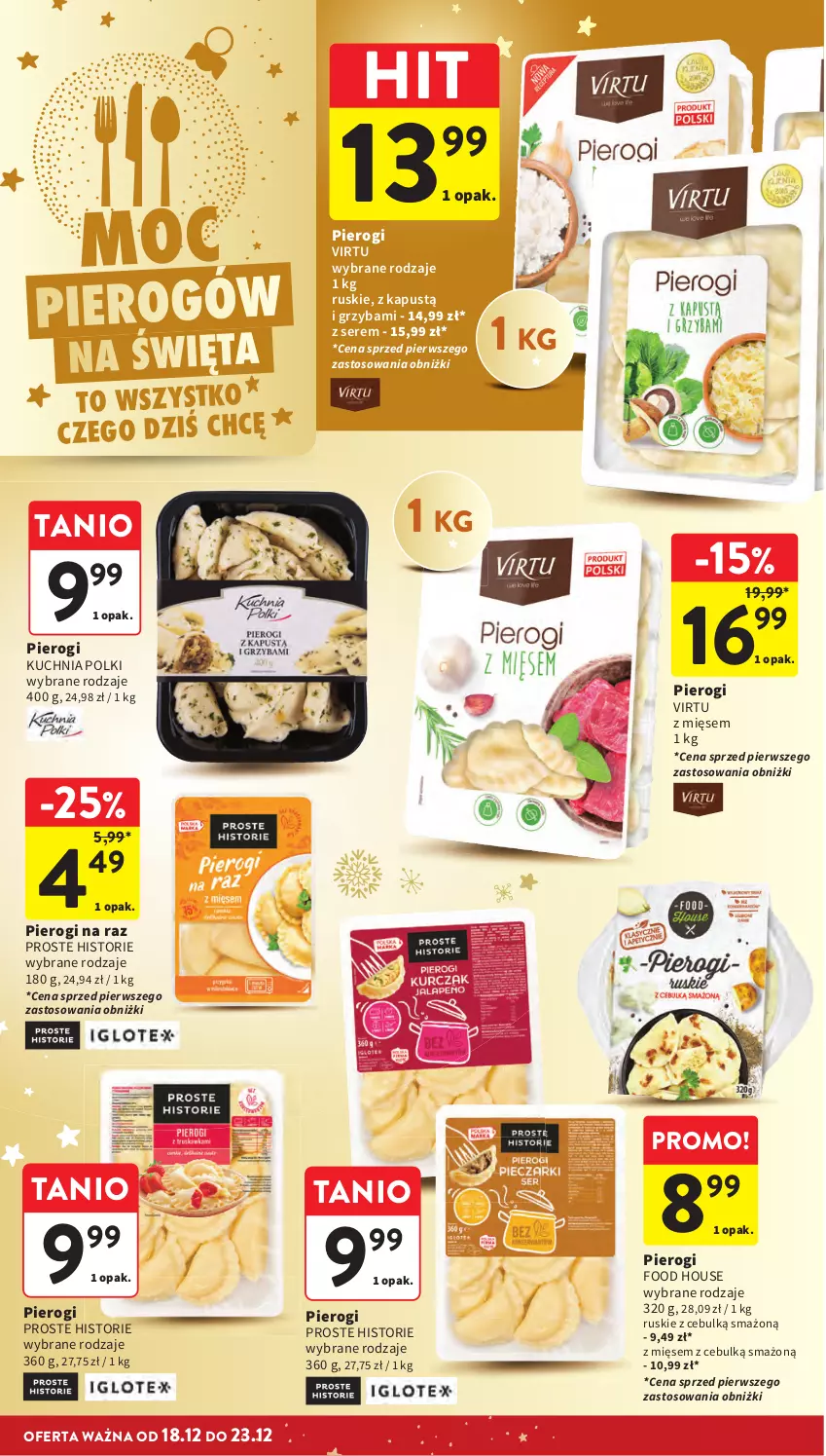 Gazetka promocyjna Intermarche - Gazetka Intermarche - ważna 18.12 do 23.12.2025 - strona 18 - produkty: Kapustą, Kuchnia, Pierogi, Ser, Virtu