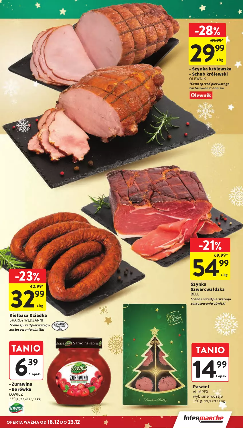 Gazetka promocyjna Intermarche - Gazetka Intermarche - ważna 18.12 do 23.12.2025 - strona 23 - produkty: Bell, Borówka, Kiełbasa, Królewski, Olewnik, Pasztet, Szynka, Szynka Królewska