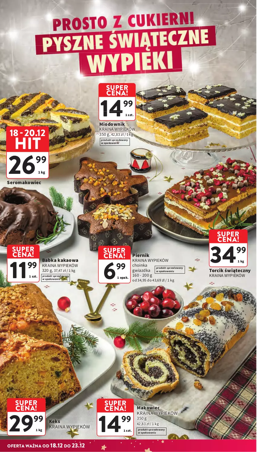 Gazetka promocyjna Intermarche - Gazetka Intermarche - ważna 18.12 do 23.12.2025 - strona 28 - produkty: Babka, Choinka, Inka, Kakao, Makowiec, Piernik, Ser