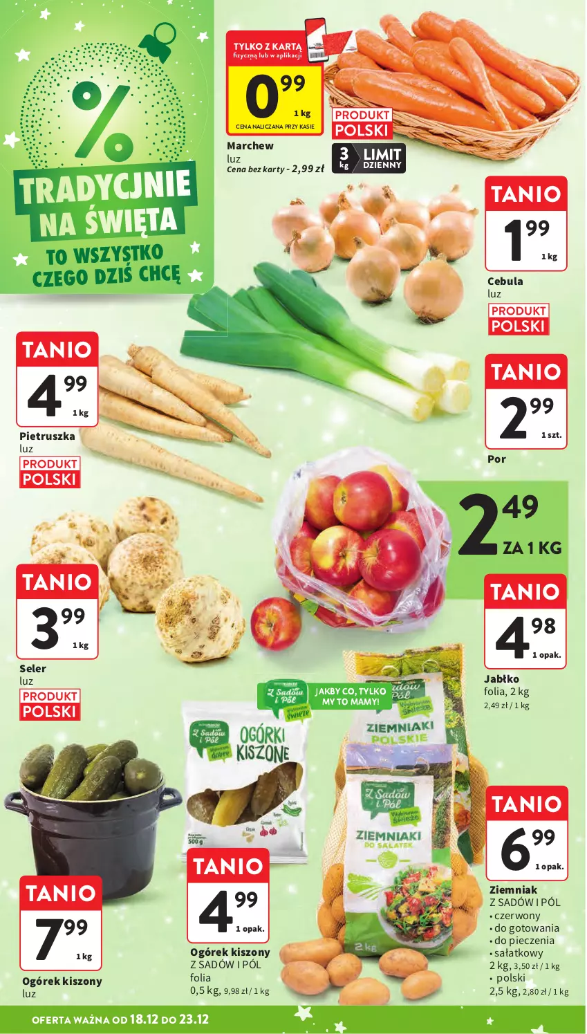 Gazetka promocyjna Intermarche - Gazetka Intermarche - ważna 18.12 do 23.12.2025 - strona 34 - produkty: Cebula, Ogórek, Piec, Pietruszka, Por, Sałat