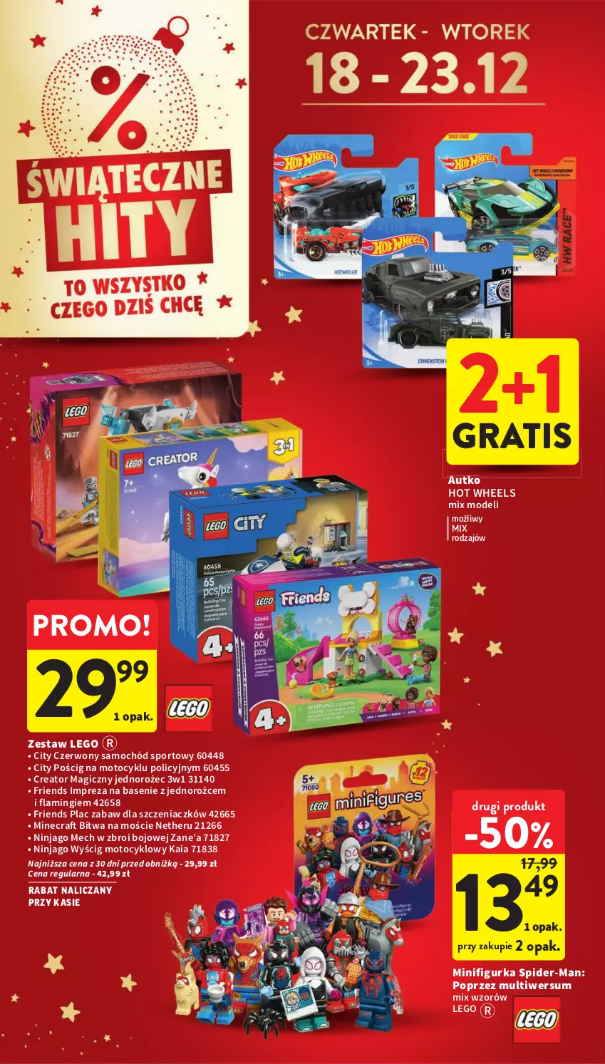 Gazetka promocyjna Intermarche - Gazetka Intermarche - ważna 18.12 do 23.12.2025 - strona 9 - produkty: Gra, Hot Wheels, Jednorożec, LEGO, Minecraft, Por, Samochód, Sport