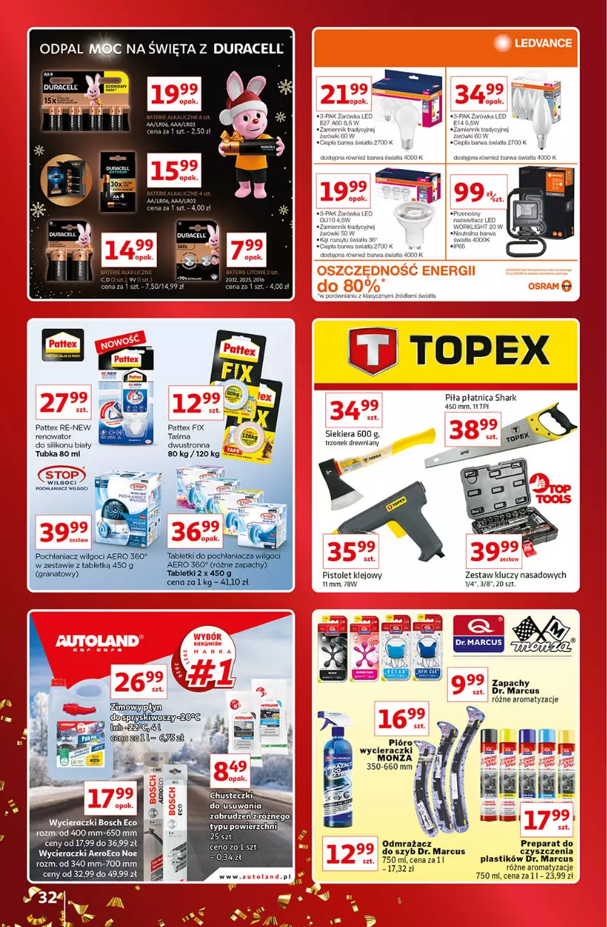 Gazetka promocyjna Auchan - Gazetka Znane Marki Lubiane Auchan - ważna 01.12 do 11.12.2022 - strona 32 - produkty: Alcon, Bosch, Duracell, Gra, Granat, Klej, LG, Piła płatnica, Pistolet, Pistolet klejowy, Pochłaniacz wilgoci, Por, Tablet, Zestaw kluczy, Zestaw kluczy nasadowych