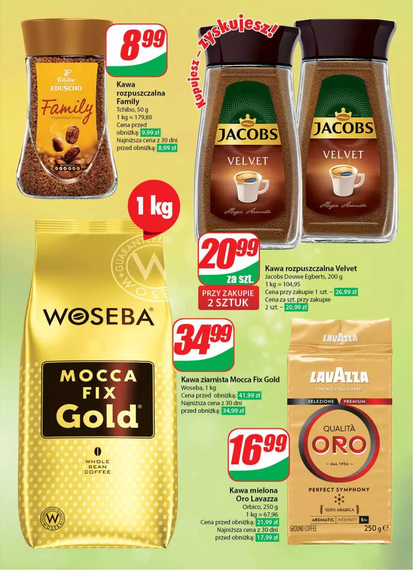 Gazetka promocyjna Dino - Gazetka 5 - ważna 30.01 do 06.02.2024 - strona 11 - produkty: BIC, Fa, Jacobs, Kawa, Kawa mielona, Kawa rozpuszczalna, Kawa ziarnista, Lavazza, Mocca Fix Gold, Tchibo, Velvet, Woseba