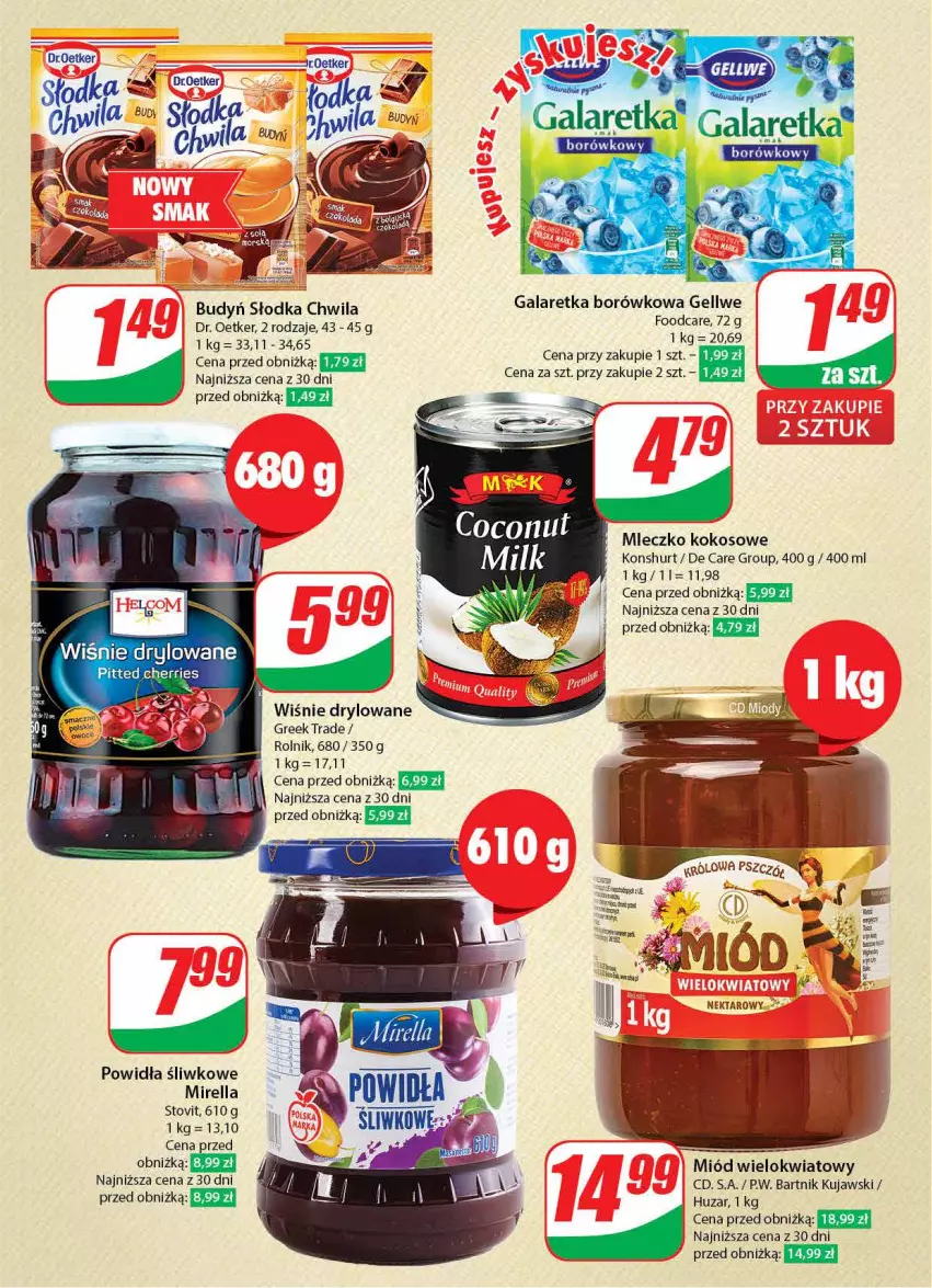 Gazetka promocyjna Dino - Gazetka 5 - ważna 30.01 do 06.02.2024 - strona 12 - produkty: Dr. Oetker, Gala, Galaretka, HP, Kokos, Kujawski, Miód, Mleczko, Rolnik, Słodka Chwila