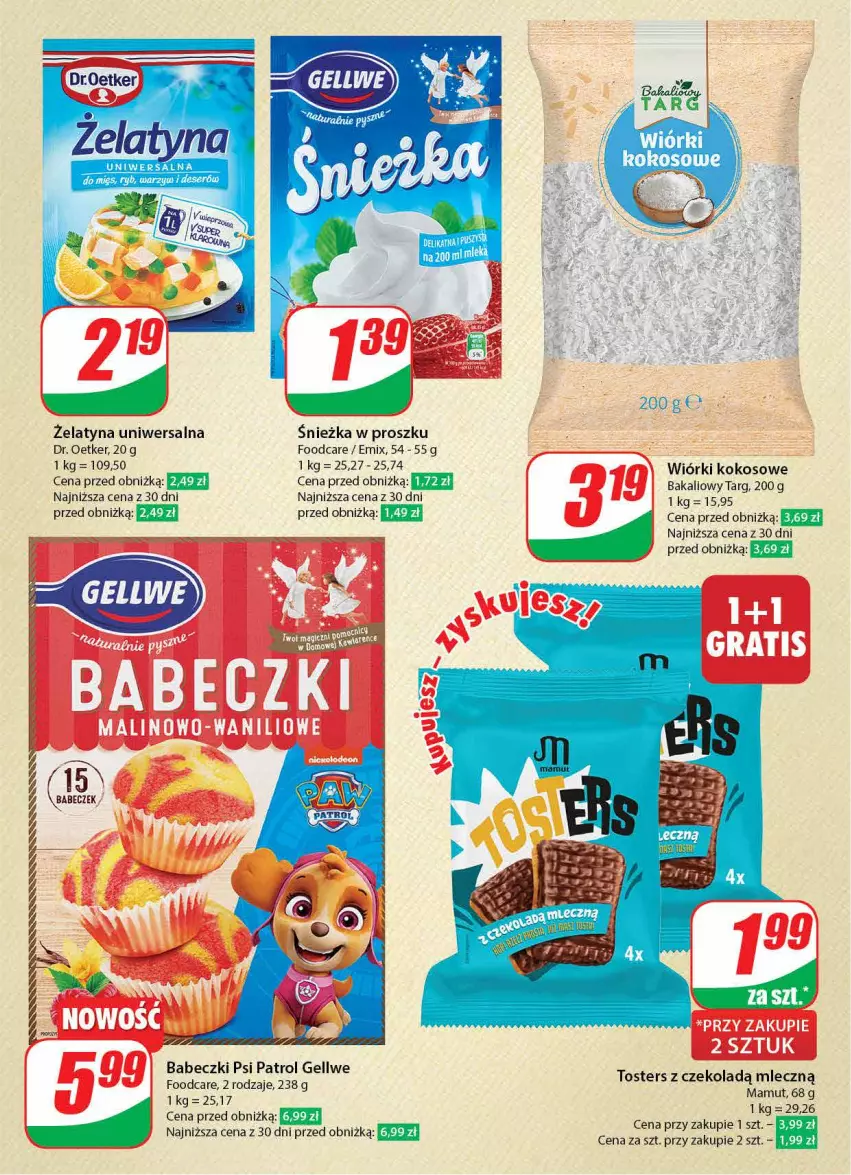 Gazetka promocyjna Dino - Gazetka 5 - ważna 30.01 do 06.02.2024 - strona 14 - produkty: Babeczki, Dr. Oetker, Kokos, Psi Patrol, Toster