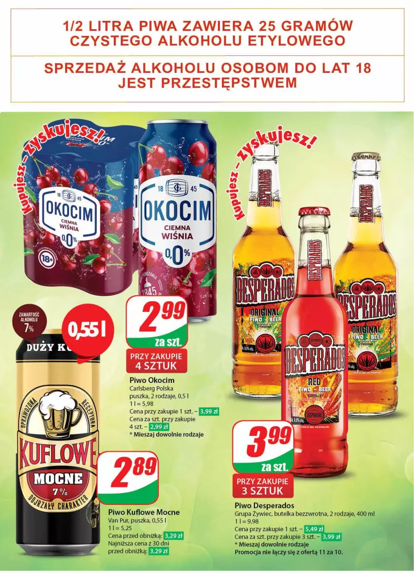 Gazetka promocyjna Dino - Gazetka 5 - ważna 30.01 do 06.02.2024 - strona 41 - produkty: Carlsberg, Desperados, Koc, Okocim, Piwo, Pur