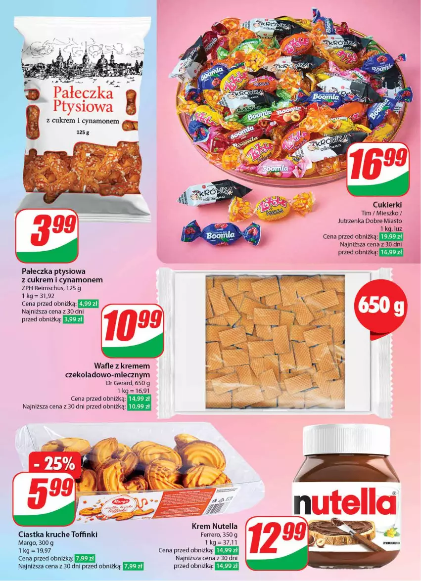 Gazetka promocyjna Dino - Gazetka 5 - ważna 30.01 do 06.02.2024 - strona 7 - produkty: Ciastka, Cukier, Cukierki, Dr Gerard, Ferrero, Nutella, Wafle