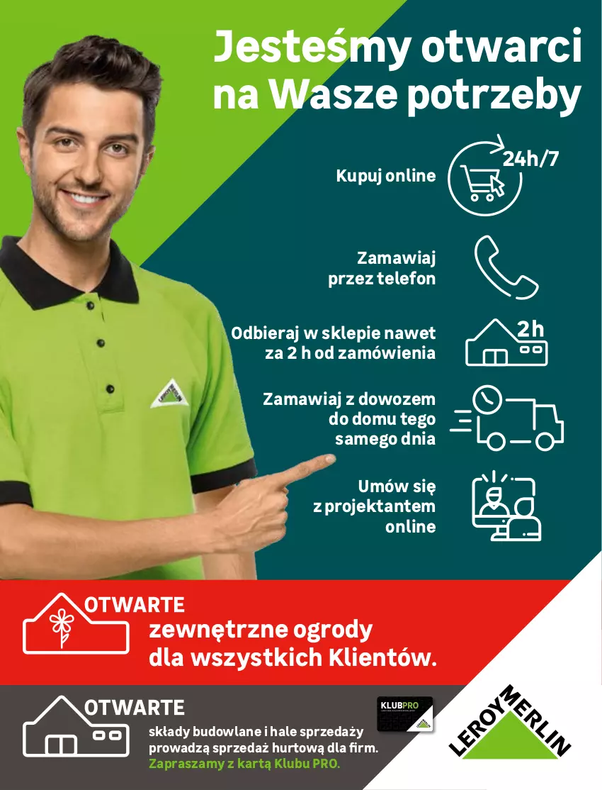 Gazetka promocyjna Leroy Merlin - Jesteśmy otwarci na Wasze potrzeby - ważna 14.04 do 06.05.2021 - strona 1 - produkty: Telefon