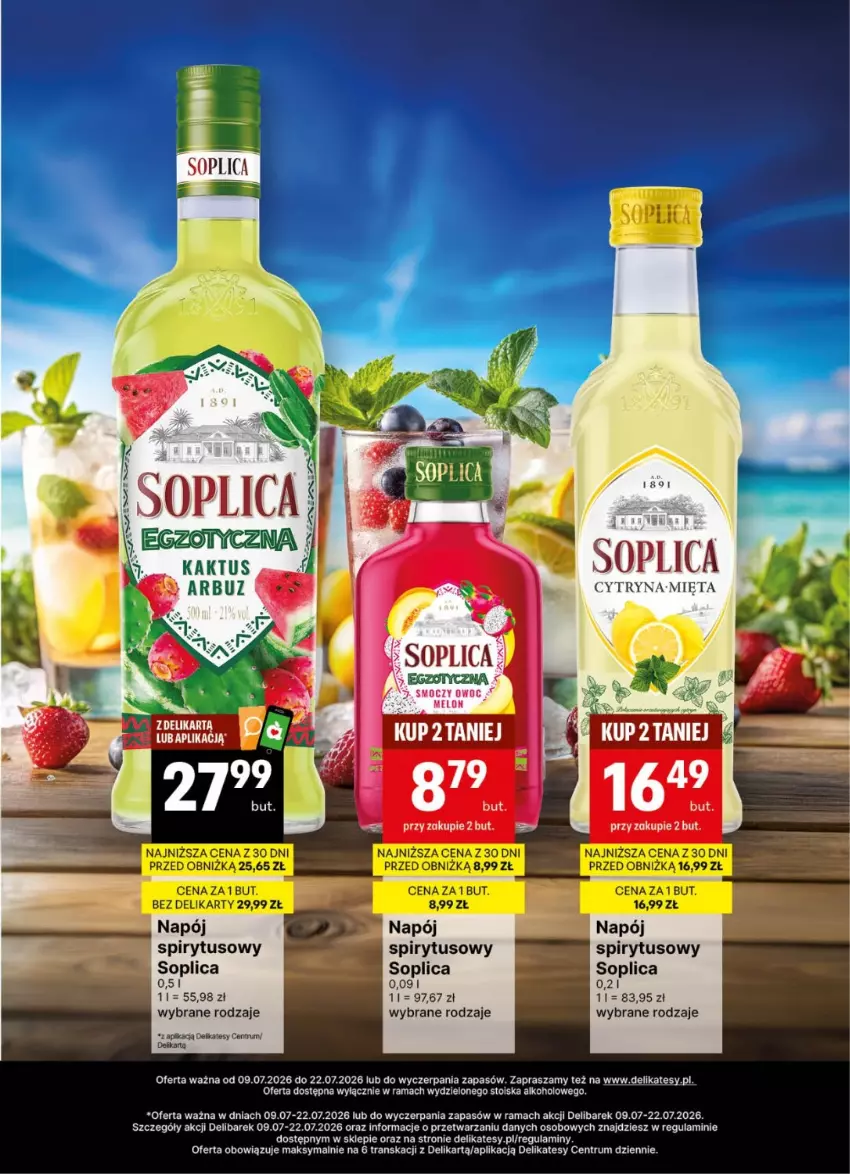 Gazetka promocyjna Delikatesy Centrum - Delibarek DC26-DC27 - ważna 09.07 do 22.07.2026 - strona 15 - produkty: Melon, Mięta, Napój, Rama, Rum, Soplica, Tran
