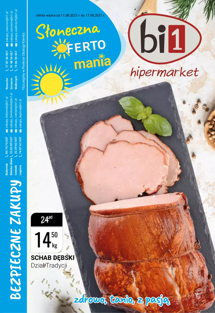 Gazetka promocyjna Bi1 - Słoneczna OFERTOmania - ważna 11.08 do 17.08.2021 - strona 1 - produkty: Piec