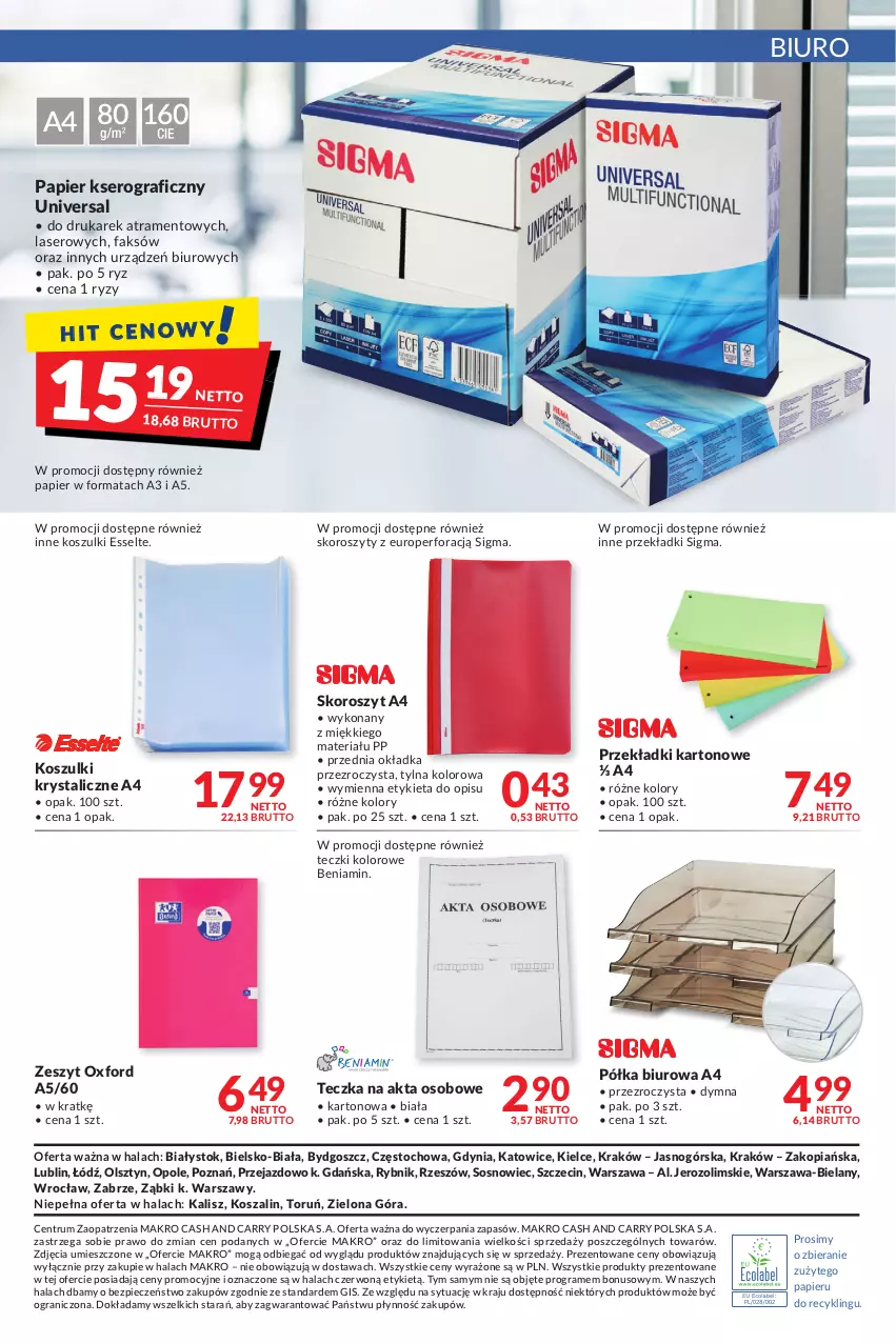 Gazetka promocyjna Makro - [Oferta promocyjna] Artykuły spożywcze i przemysłowe - ważna 22.02 do 07.03.2022 - strona 25 - produkty: Biuro, Fa, Gra, Kosz, Papier, Piec, Półka, Rum, Ser, Sos, Szal