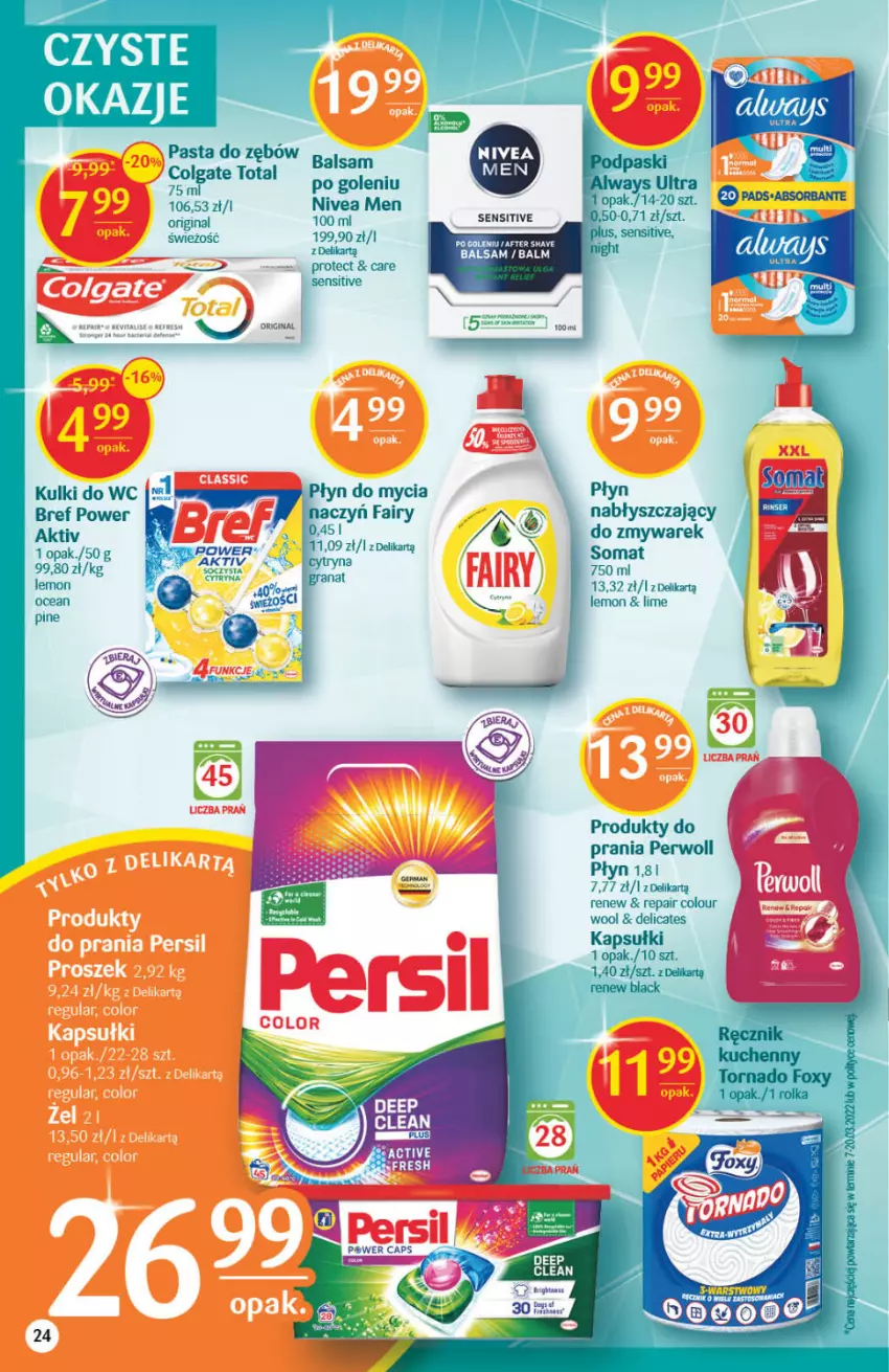 Gazetka promocyjna Delikatesy Centrum - Gazetka DC20 - ważna 26.05 do 01.06.2022 - strona 23 - produkty: Colgate, Colgate Total, Gin, Kulki do wc, LG, Nivea, Nivea Men, Pasta do zębów, Perwoll, Somat