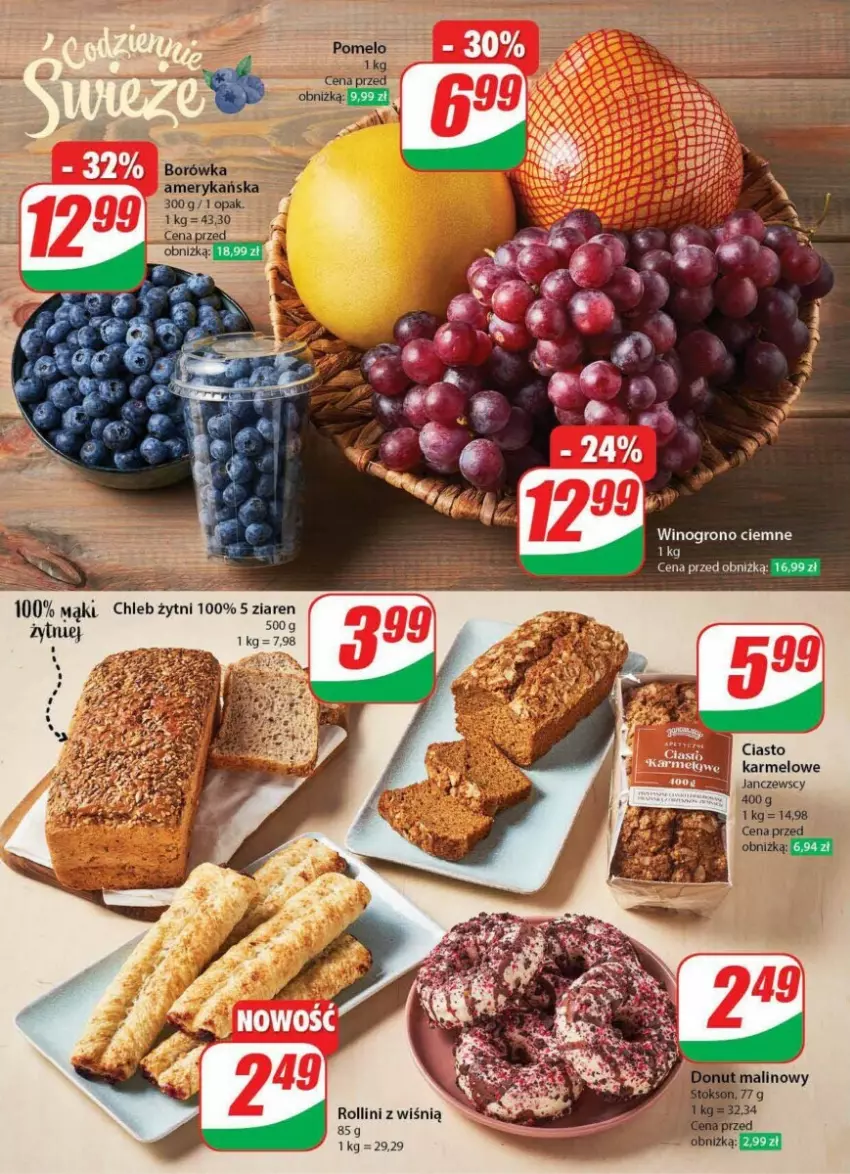 Gazetka promocyjna Dino - ważna 10.01 do 16.01.2024 - strona 21 - produkty: Borówka, Chleb, Pomelo, Wino