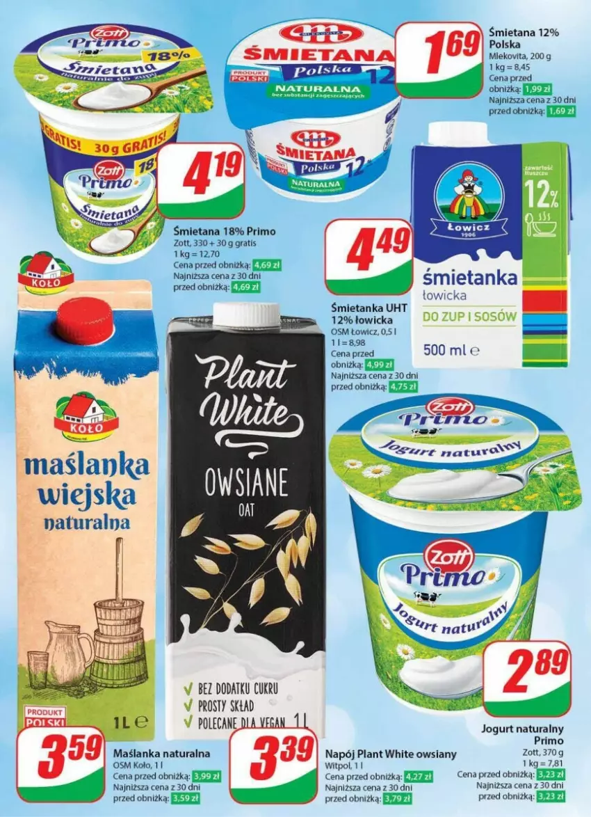 Gazetka promocyjna Dino - ważna 10.01 do 16.01.2024 - strona 24 - produkty: Gra, Jogurt, Jogurt naturalny, Maślanka, Mleko, Mlekovita, Napój, Zott