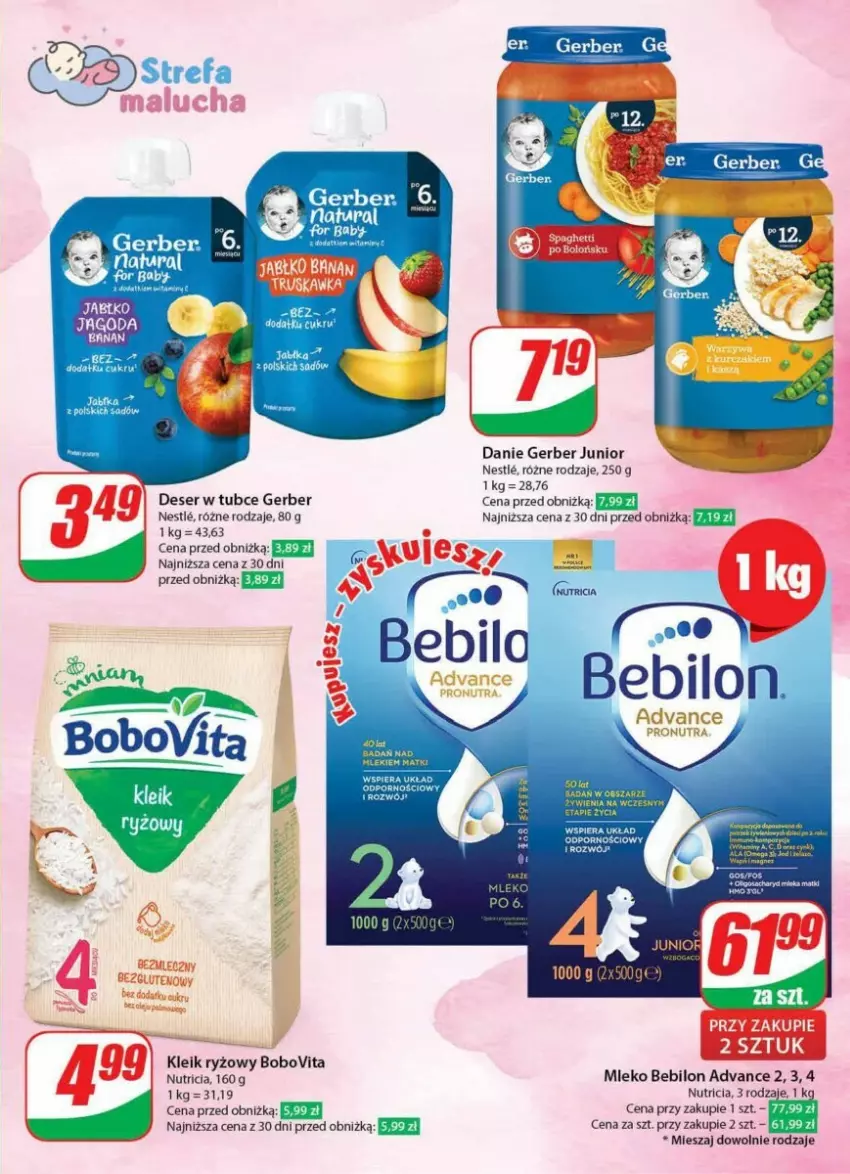 Gazetka promocyjna Dino - ważna 10.01 do 16.01.2024 - strona 3 - produkty: BEBILON, BoboVita, Deser, Fa, Gerber, Mleko, Mleko Bebilon, Ryż, Ser