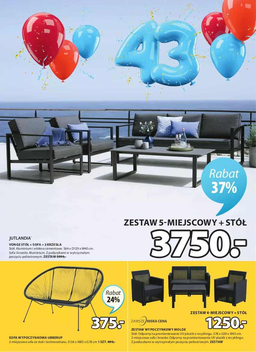 Gazetka promocyjna Jysk - Oferta tygodnia - ważna 06.04 do 19.04.2022 - strona 4 - produkty: Cement, Fa, Krzesło, Poduszka, Por, Sofa, Stół