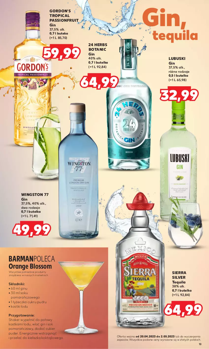 Gazetka promocyjna Kaufland - Barek Kauflandu - ważna 20.04 do 02.05.2023 - strona 10 - produkty: Cukier, Cukier puder, Gin, Puder, Sok, Sok pomarańczowy, Tequila, Tropical, Wingston 77