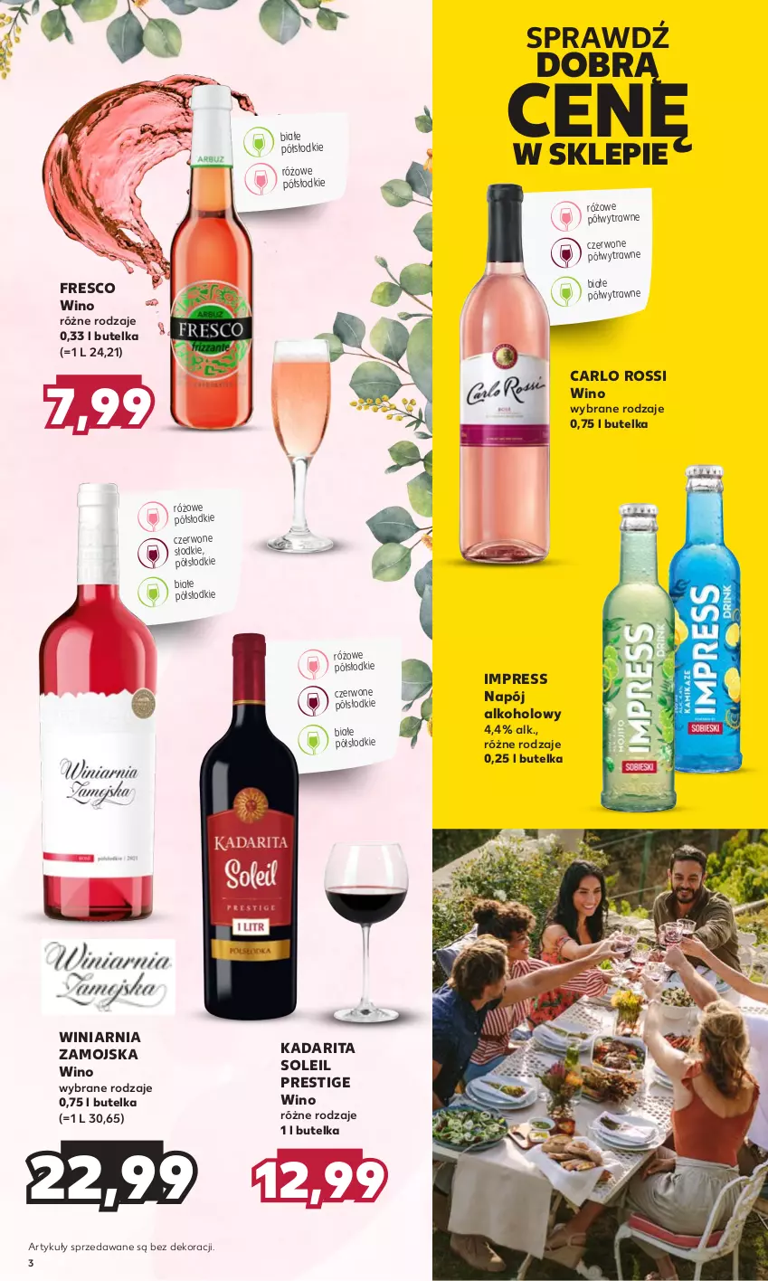 Gazetka promocyjna Kaufland - Barek Kauflandu - ważna 20.04 do 02.05.2023 - strona 3 - produkty: Carlo Rossi, Fresco, Napój, Winiarnia Zamojska, Wino