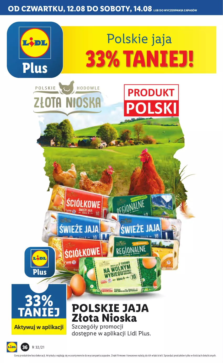 Gazetka promocyjna Lidl - GAZETKA - ważna 12.08 do 14.08.2021 - strona 36 - produkty: Jaja