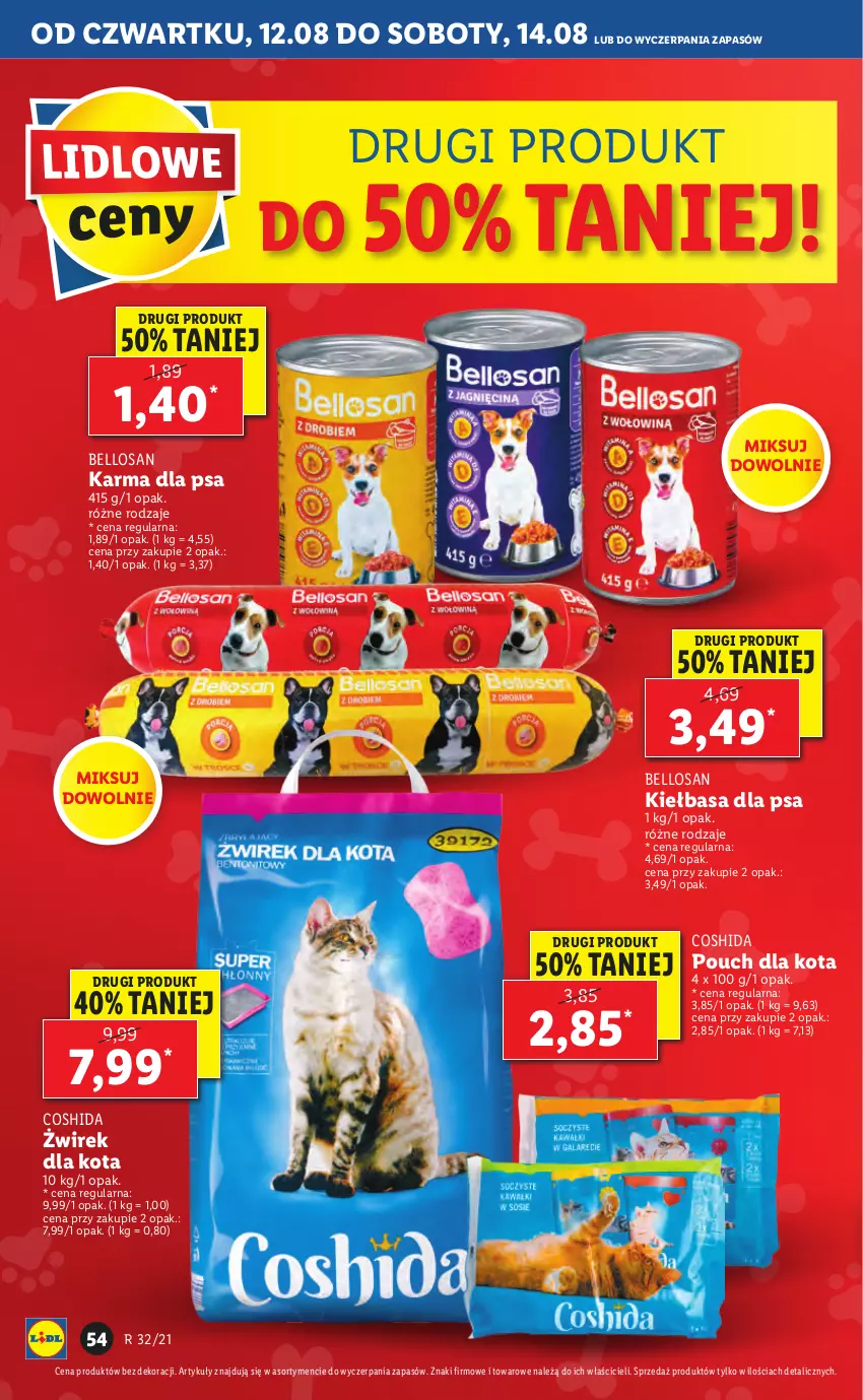 Gazetka promocyjna Lidl - GAZETKA - ważna 12.08 do 14.08.2021 - strona 54 - produkty: Bell, Kiełbasa