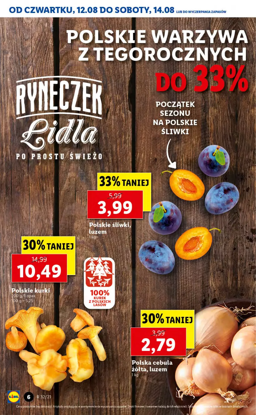 Gazetka promocyjna Lidl - GAZETKA - ważna 12.08 do 14.08.2021 - strona 6 - produkty: Cebula, Warzywa