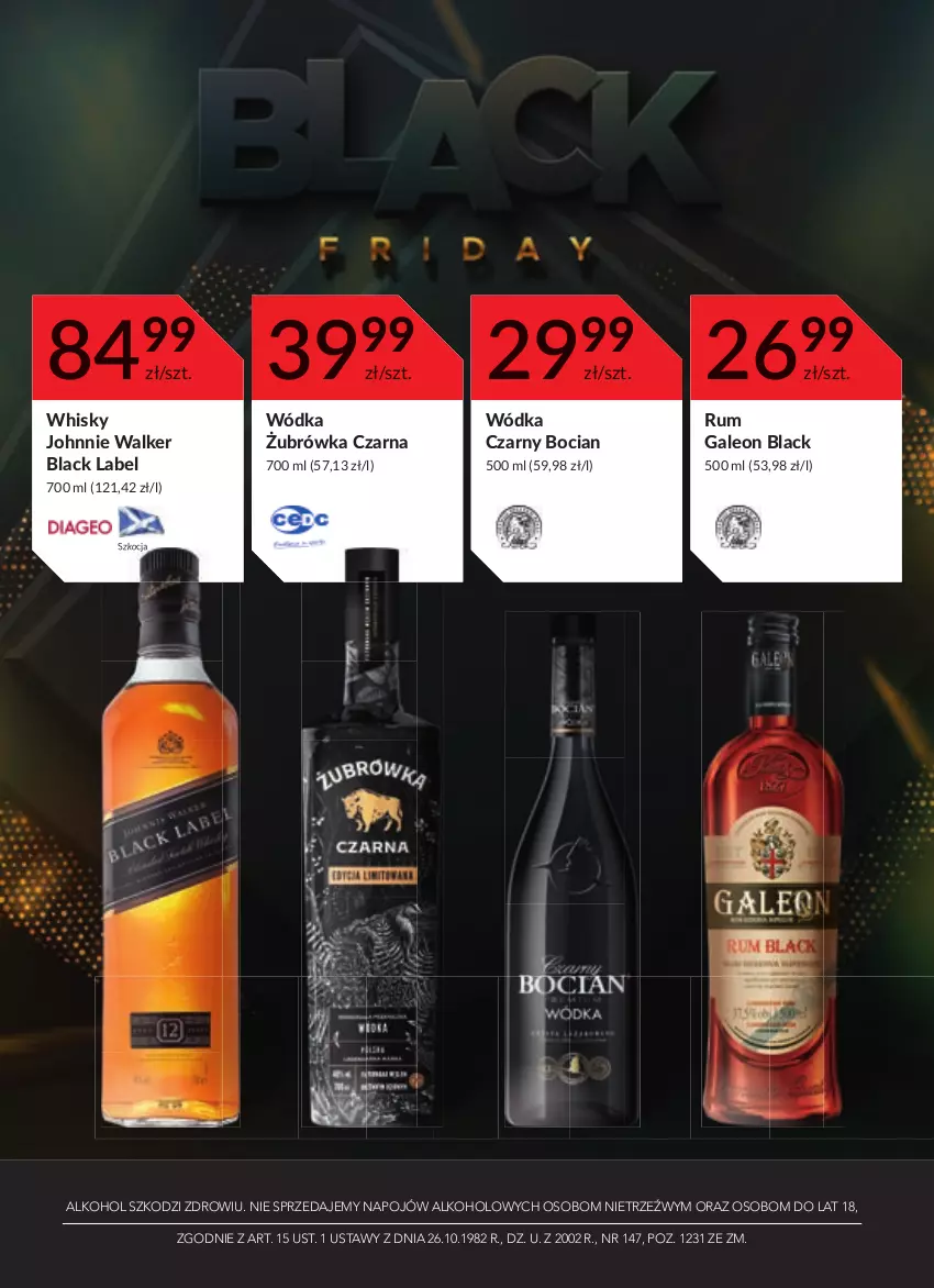 Gazetka promocyjna Stokrotka - Oferta alkoholowa - ważna 10.11 do 08.12.2021 - strona 4 - produkty: Johnnie Walker, Koc, Lack, Leon, Rum, Whisky, Wódka