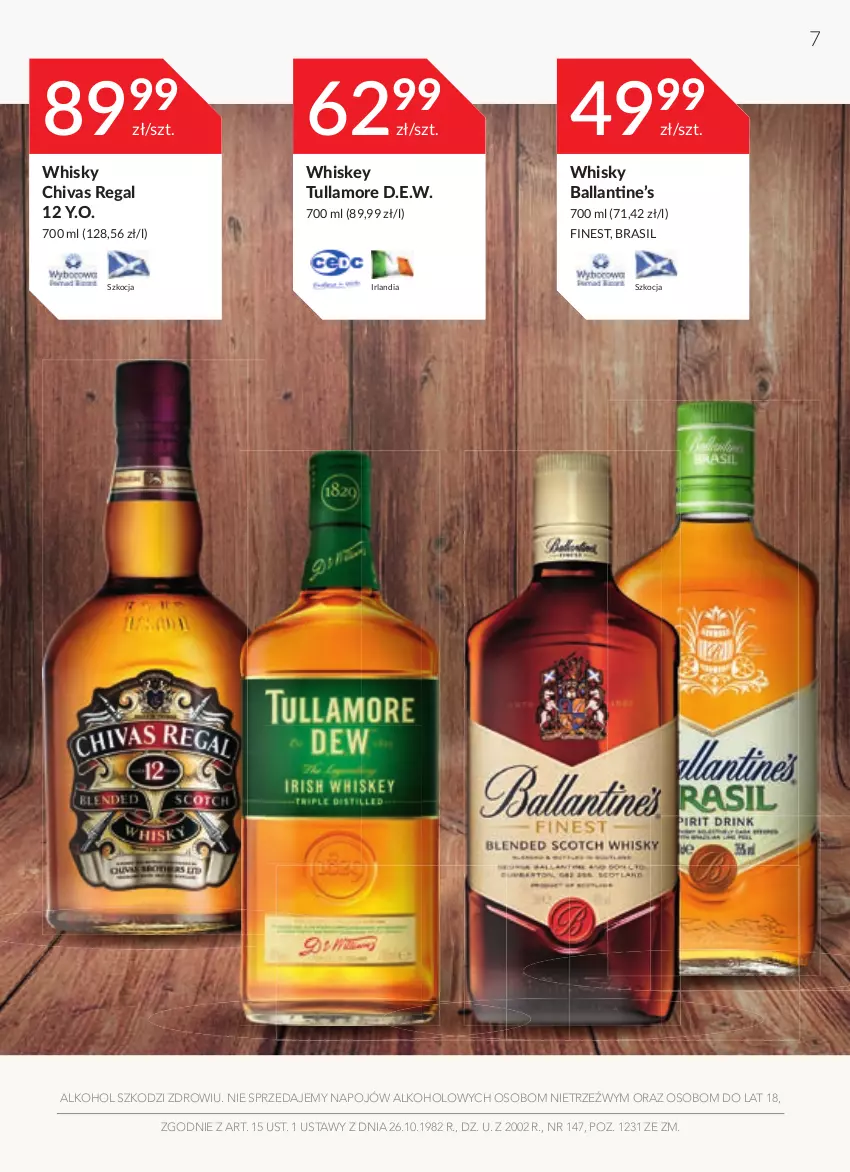 Gazetka promocyjna Stokrotka - Oferta alkoholowa - ważna 10.11 do 08.12.2021 - strona 7 - produkty: Koc, Whiskey, Whisky