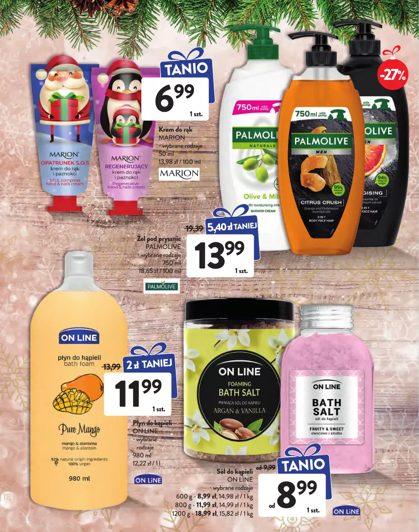 Gazetka promocyjna Intermarche - Gazetka Intermarche - ważna 01.12 do 24.12.2022 - strona 26 - produkty: Fa, Gin, Krem do rąk, Mango, Palmolive, Płyn do kąpieli, Sól, Sól do kąpieli