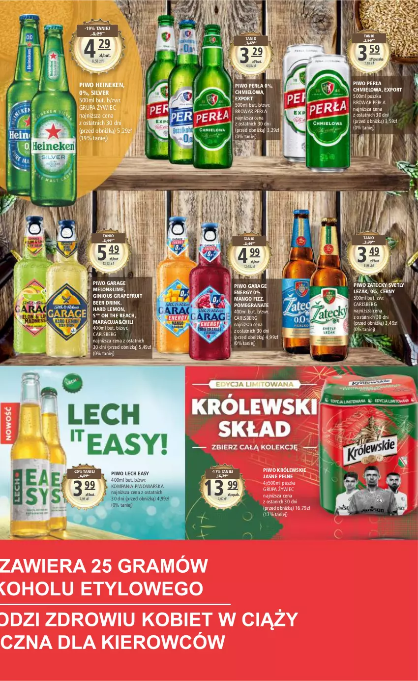 Gazetka promocyjna Arhelan - Gazetka - ważna 22.09 do 01.10.2023 - strona 15 - produkty: Carlsberg, Gin, Gra, Granat, Heineken, Królewski, Mango, Melon, Perła, Piwo, Por