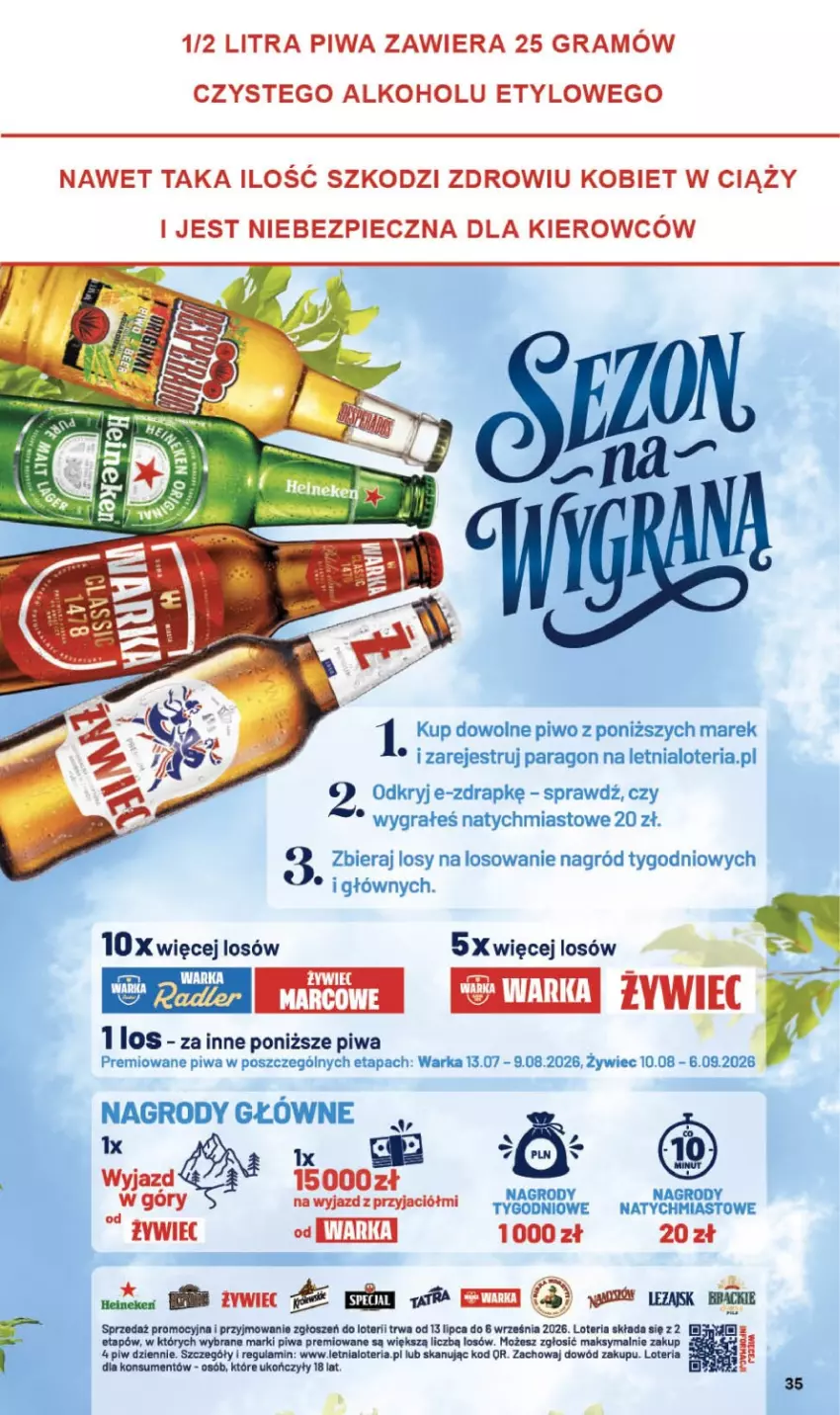 Gazetka promocyjna Delikatesy Centrum - Franczyza DC32 Czwartek - ważna 06.08 do 12.08.2026 - strona 35 - produkty: Gra, Piec, Piwa, Piwo, Warka
