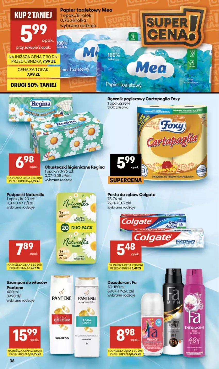 Gazetka promocyjna Delikatesy Centrum - Franczyza DC32 Czwartek - ważna 06.08 do 12.08.2026 - strona 36 - produkty: Colgate, Foxy, LG, Pantene, Papier, Papier toaletowy, Ręcznik, Rolki
