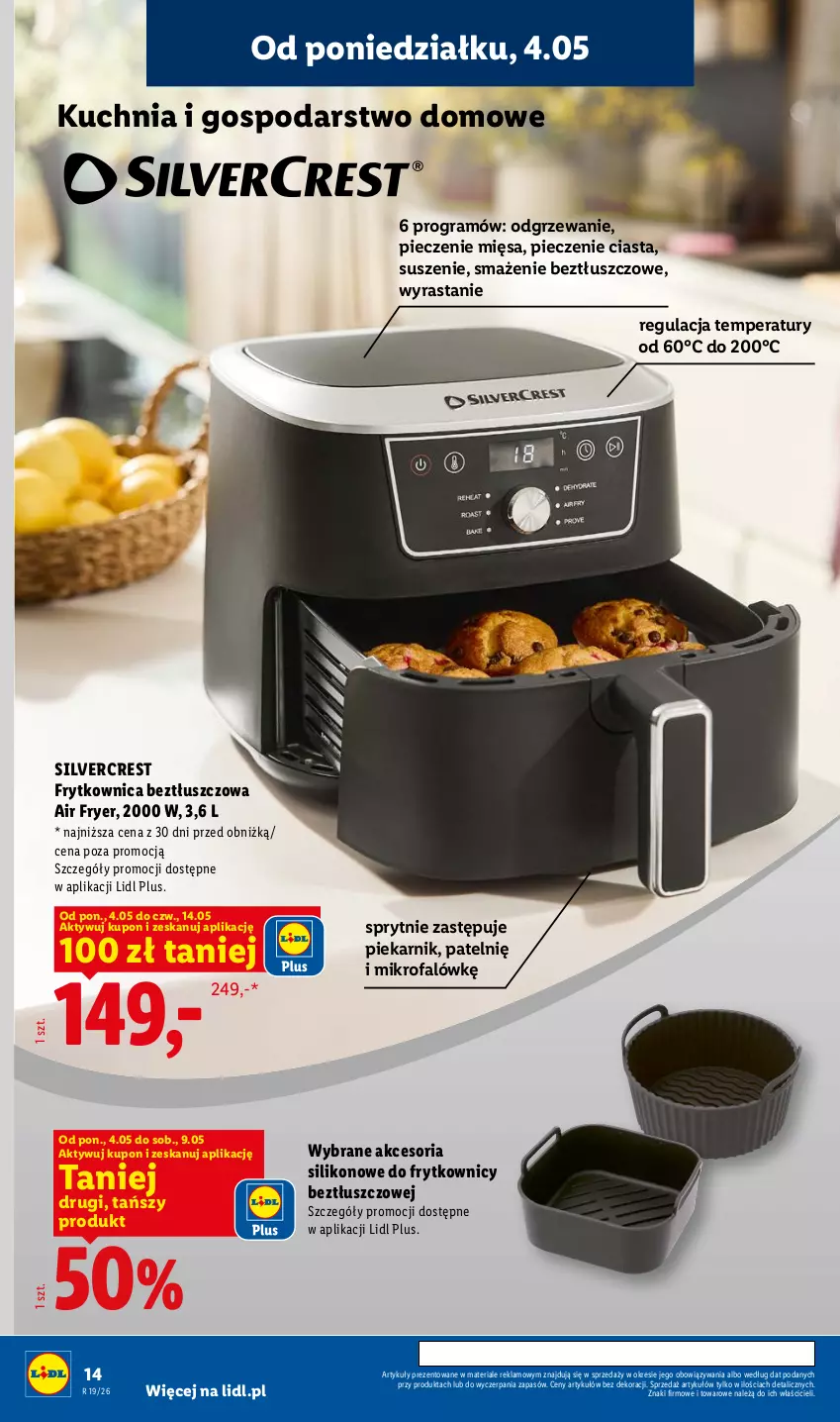 Gazetka promocyjna Lidl - Katalog ważny od 4.05 - ważna 04.05 do 09.05.2026 - strona 14 - produkty: Fa, Gra, Kuchnia, Piec, Piekarnik, Silvercrest