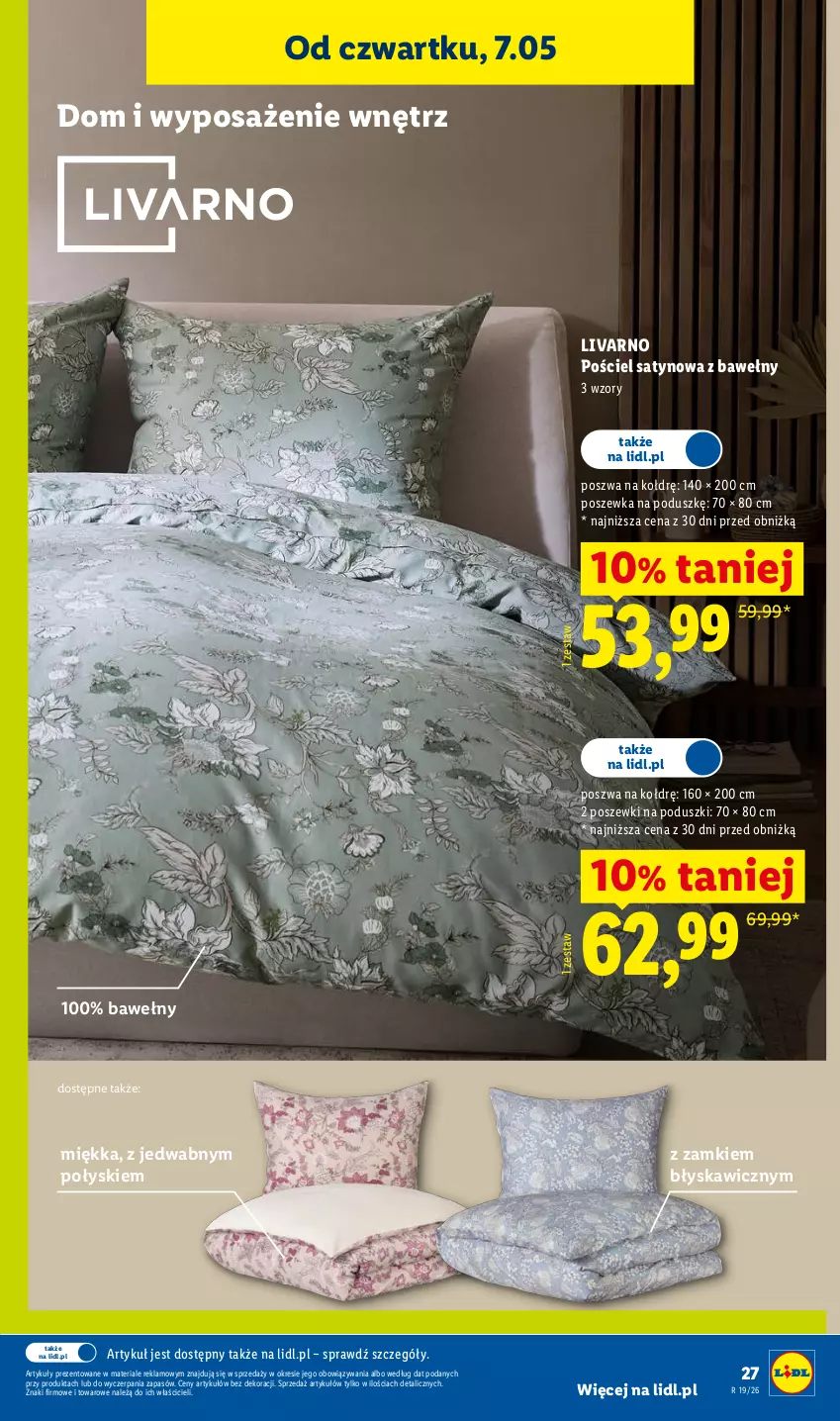 Gazetka promocyjna Lidl - Katalog ważny od 4.05 - ważna 04.05 do 09.05.2026 - strona 27 - produkty: Ivar, Pościel, Poszewka
