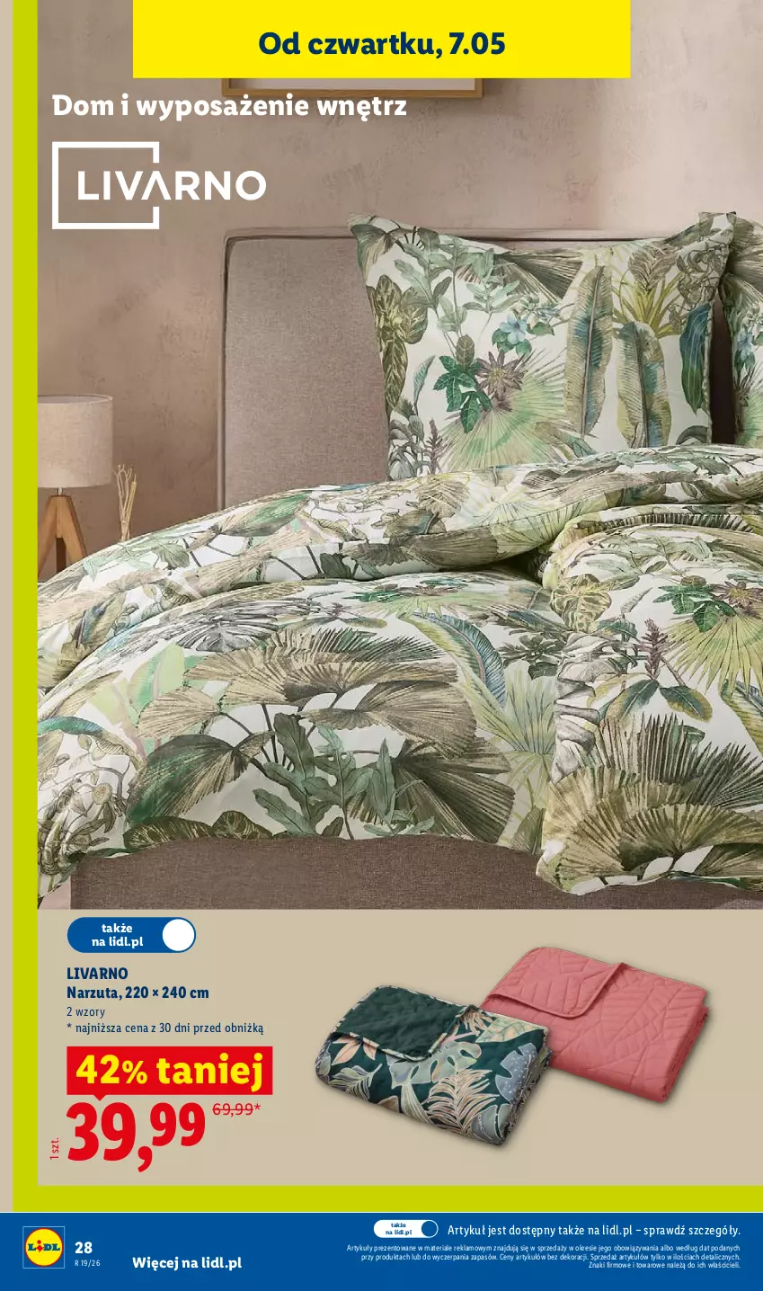 Gazetka promocyjna Lidl - Katalog ważny od 4.05 - ważna 04.05 do 09.05.2026 - strona 28 - produkty: Ivar, Narzuta