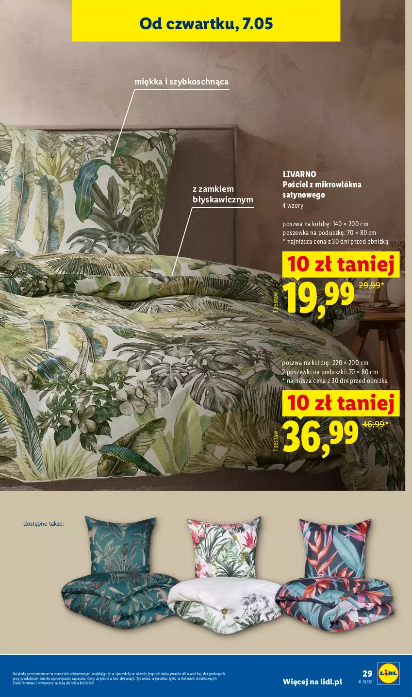 Gazetka promocyjna Lidl - Katalog ważny od 4.05 - ważna 04.05 do 09.05.2026 - strona 29 - produkty: Ivar, Pościel, Poszewka