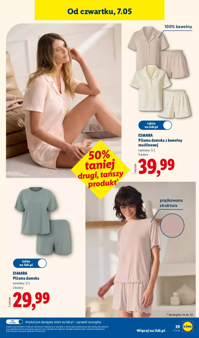 Gazetka promocyjna Lidl - Katalog ważny od 4.05 - ważna 04.05 do 09.05.2026 - strona 39 - produkty: Piżama