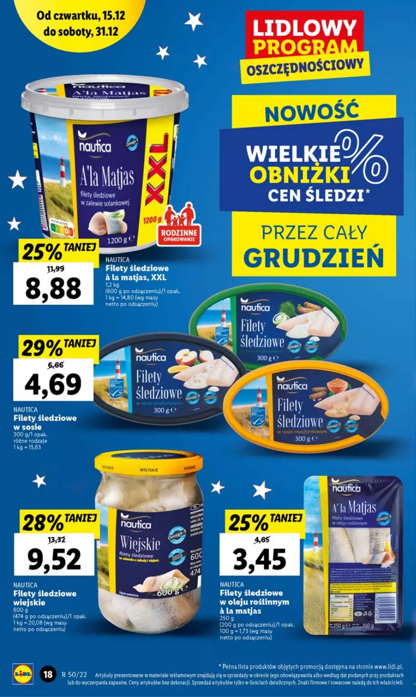 Gazetka promocyjna Lidl - GAZETKA - ważna 15.12 do 18.12.2022 - strona 22 - produkty: Matjas, Olej