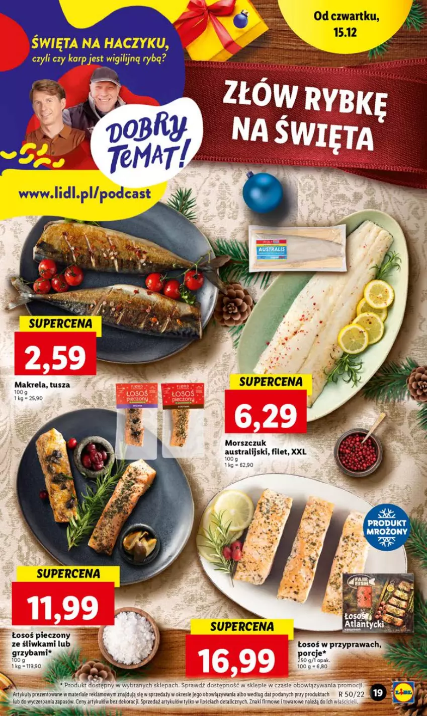 Gazetka promocyjna Lidl - GAZETKA - ważna 15.12 do 18.12.2022 - strona 23 - produkty: Haczyk, Karp, Piec, Por, Tusz