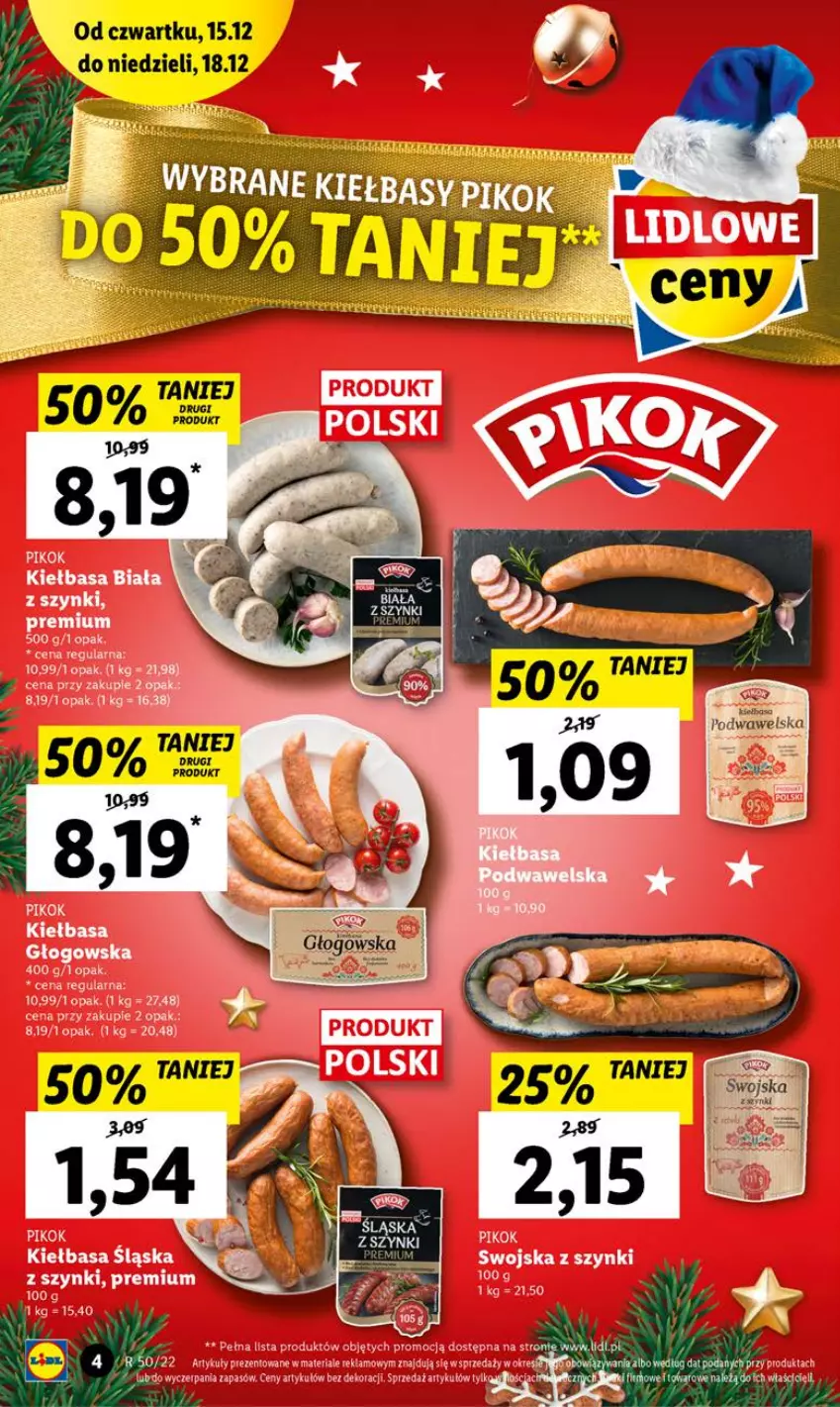 Gazetka promocyjna Lidl - GAZETKA - ważna 15.12 do 18.12.2022 - strona 4 - produkty: Wawel