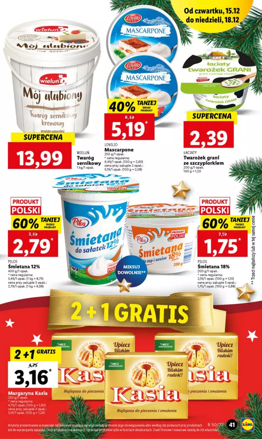 Gazetka promocyjna Lidl - GAZETKA - ważna 15.12 do 18.12.2022 - strona 47 - produkty: Gra, Lovi, Mascarpone, Piec, Pilos, Ryż, Twaróg