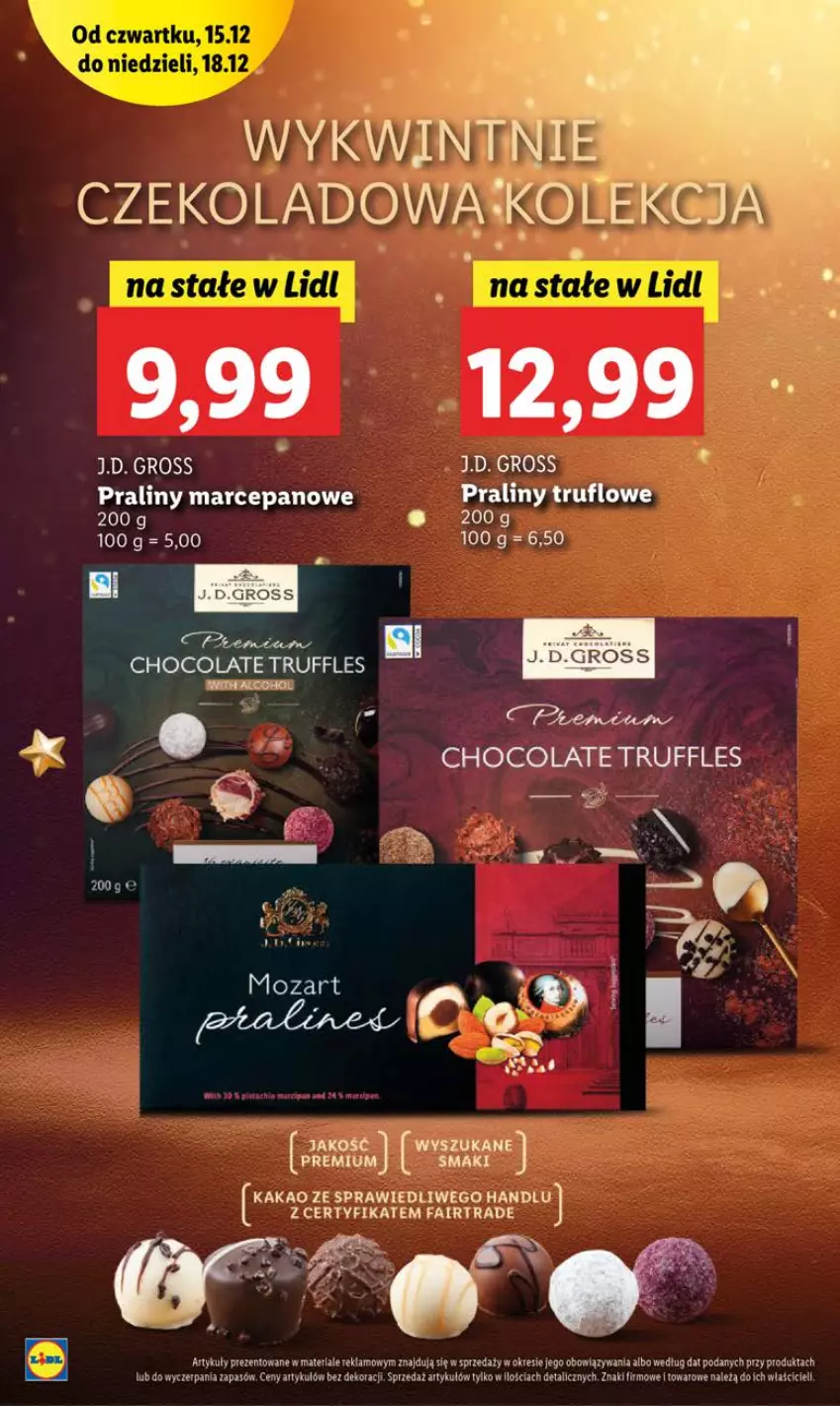 Gazetka promocyjna Lidl - GAZETKA - ważna 15.12 do 18.12.2022 - strona 54 - produkty: Fa, Kosz, Praliny