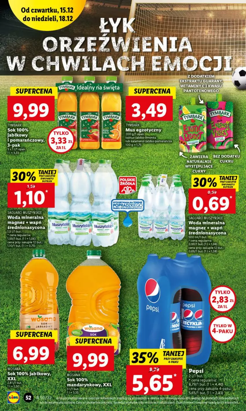 Gazetka promocyjna Lidl - GAZETKA - ważna 15.12 do 18.12.2022 - strona 60 - produkty: Anew, Fa, Magnez, Mus, Sok, Sok jabłkowy, Tymbark, Woda, Woda mineralna, Wosana