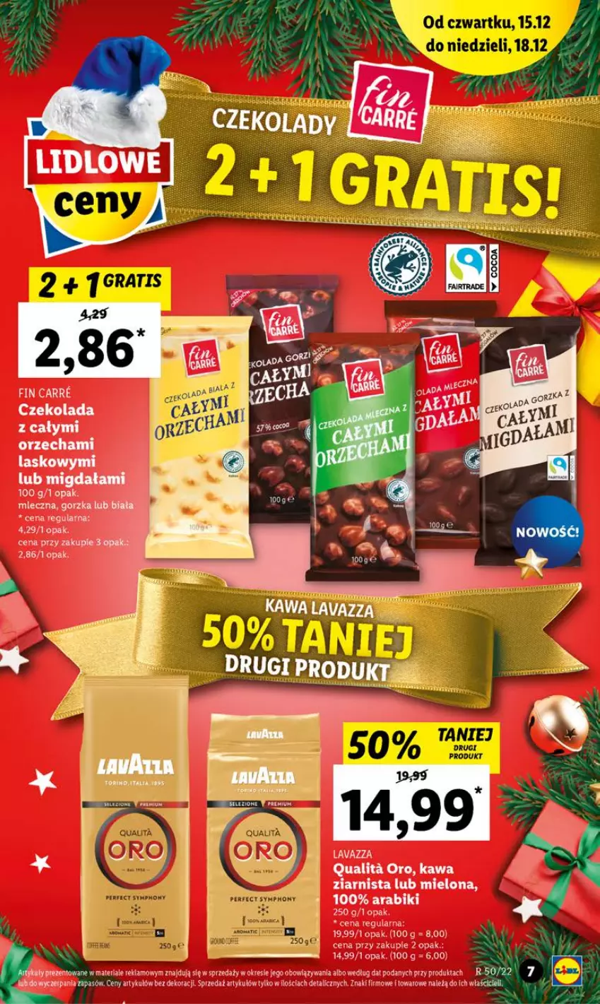 Gazetka promocyjna Lidl - GAZETKA - ważna 15.12 do 18.12.2022 - strona 7 - produkty: Czekolada, Kawa