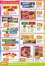 Gazetka promocyjna Gama - Gazetka Gama - Gazetka - ważna od 31.12 do 31.12.2025 - strona 4 - produkty: Kit Kat, Ciastka, Bake Rolls, Cukier, Chrupki chlebowe, Jutrzenka, Chrupki, Hellena, Grześki, Czekolada, Galaretki, Baton, Chleb, Cukierki, Halls, Gala, Oreo, Fa