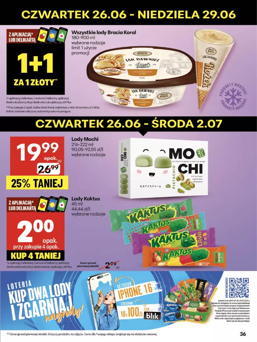 Gazetka promocyjna Delikatesy Centrum - Franczyza DC26 Czwartek - ważna 26.06 do 02.07.2025 - strona 36 - produkty: Dron, Lody, Rum