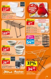 Gazetka promocyjna Auchan - Gazetka 30 Lat Hipermarket Auchan - Gazetka - ważna od 01.07 do 01.07.2026 - strona 39 - produkty: Kosz, Pojemnik, Regał, Pojemnik do przechowywania, Suszarka, Miska