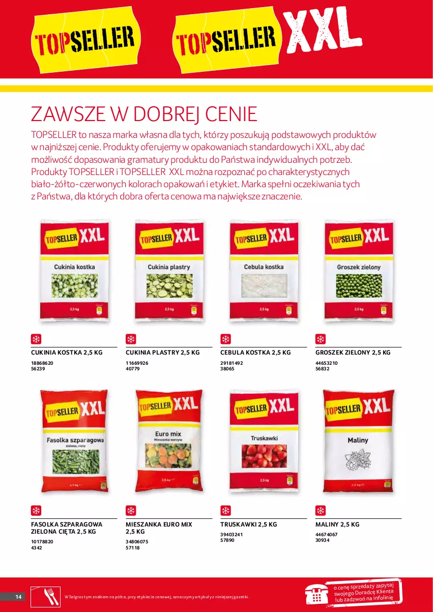 Gazetka promocyjna Selgros - Oferta gastronomiczna - ważna 31.03 do 06.04.2022 - strona 14 - produkty: Cebula, Fa, Gra, Groszek, LG, Maliny, O nas, Rama, Top, Truskawki