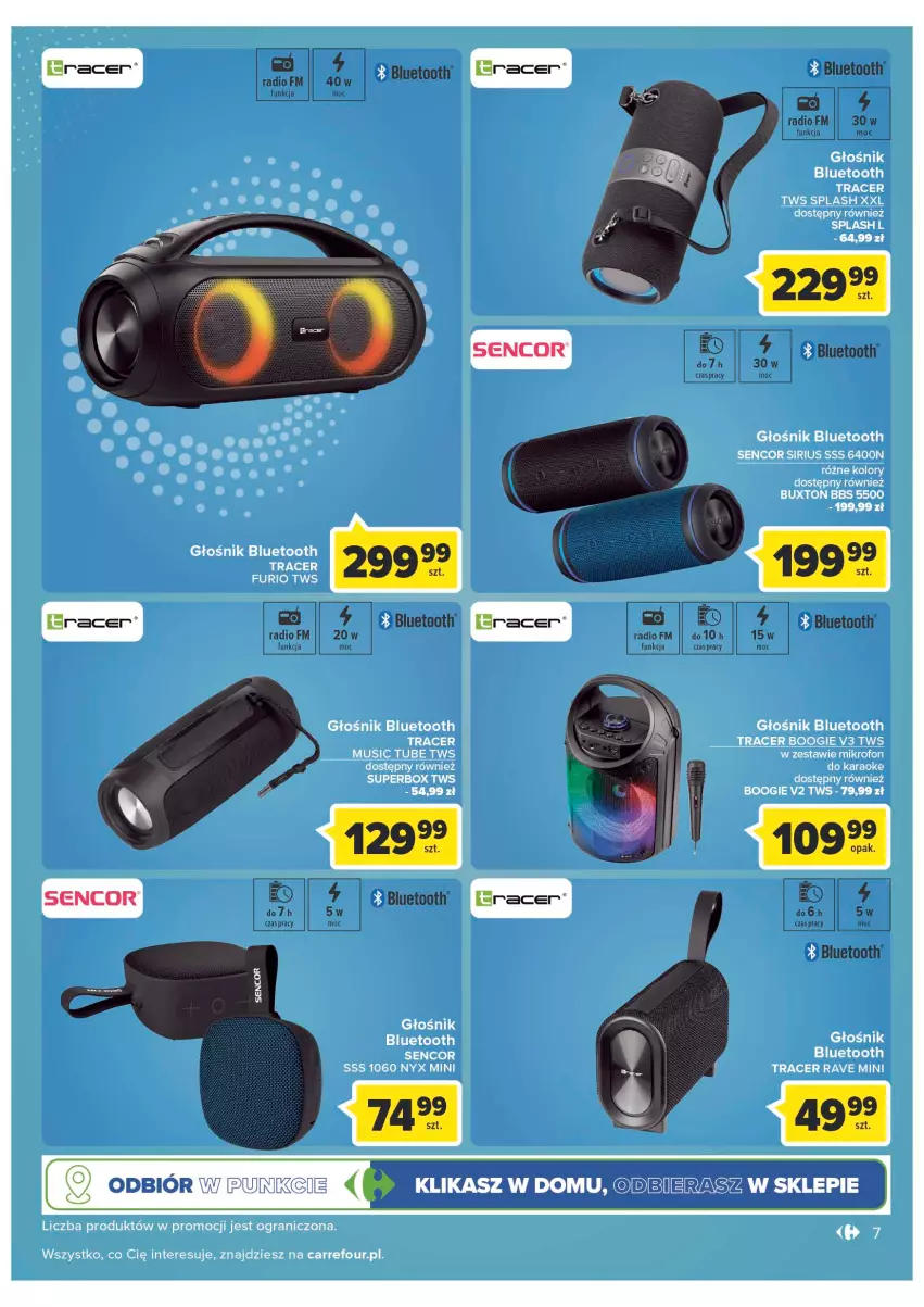 Gazetka promocyjna Carrefour - Gazetka Carrefour - ważna 04.05 do 28.05.2022 - strona 7 - produkty: Acer, Głośnik, Głośnik bluetooth, Gra, Mus, Sencor