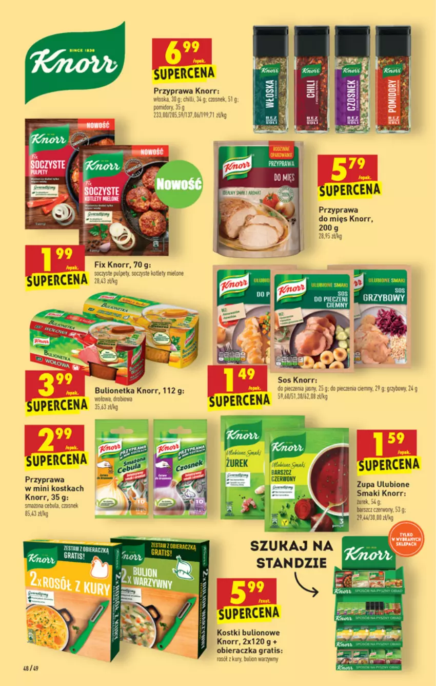 Gazetka promocyjna Biedronka - W tym tygodniu - ważna 02.12 do 08.12.2021 - strona 48 - produkty: Bulion, Gra, Knorr, Kotlet, LG, Lion, Obieraczka, Piec, Pulpety, Sos, Zupa